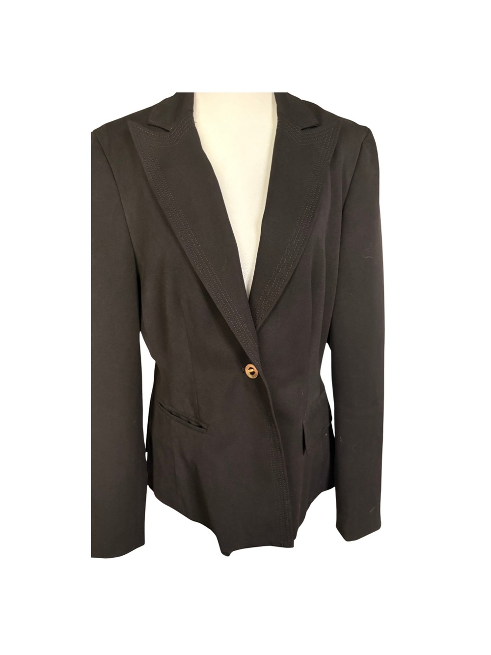 Sharagano Black Tailored Single-Button Blazer Women's Medium Workwear